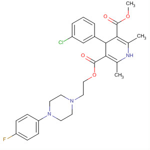 3,5-Pyridinedicarboxylic acid,4-(3-chlorophenyl)-1,4-dihydro-2,6-dimethyl-,2-[4-(4-fluorophenyl)-1-piperazinyl]ethyl methyl ester