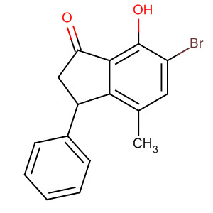 1H-Inden-1-one, 6-bromo-2,3-dihydro-7-hydroxy-4-methyl-3-phenyl- molecular structure