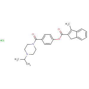 1H-Indene-2-carboxylic acid, 3-methyl-,4-[[4-(1-methylethyl)-1-piperazinyl]carbonyl]phenyl ester,monohydrochloride