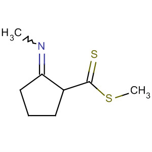 Cyclopentanecarbodithioic acid, 2-(methylimino)-, methyl ester molecular structure