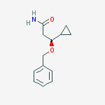 (S)-3-(BENZYLOXY)-3-CYCLOPROPYLPROPANAMIDE molecular structure