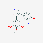 2-methoxy-5-[5-(3,4,5-trimethoxyphenyl)-4-isoxazolyl]aniline molecular structure
