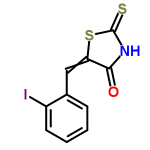(5z)-5-[(2-iodophenyl)methylidene]-2-sulfanylidene-1,3-thiazolidin-4-one molecular structure