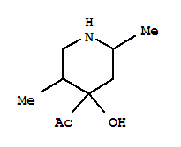 Ethanone,1-(4-hydroxy-2,5-dimethyl-4-piperidinyl)- molecular structure