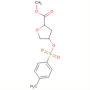 2-Furancarboxylic acid, tetrahydro-4-[[(4-methylphenyl)sulfonyl]oxy]-,methyl ester, trans- molecular structure