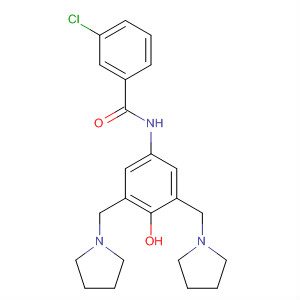 Benzamide, 3-chloro-N-[4-hydroxy-3,5-bis(1-pyrrolidinylmethyl)phenyl]- molecular structure