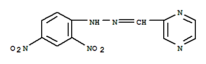 2-{(E)-[2-(2,4-dinitrophenyl)hydrazinylidene]methyl}pyrazine molecular structure