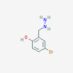 4-bromo-2-(hydrazinylmethyl)phenol molecular structure
