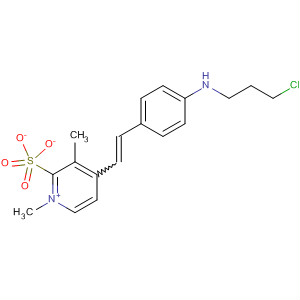 Pyridinium,4-[2-[4-[(2-chloroethyl)methylamino]phenyl]ethenyl]-1-methyl-, methylsulfate molecular structure