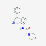 N-(1,2,3,4-TETRAHYDRO-2-METHYL-4-PHENYL-8-ISOQUINOLINYL)-4-MORPHOLINEACETAMIDE molecular structure