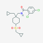 Benzamide, 2,4-dichloro-N-[[1-(cyclopropylmethyl)-4-[(cyclopropylmethyl)sulfonyl]cyclohexyl]methyl]-