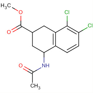 2-Naphthalenecarboxylic acid,4-(acetylamino)-7,8-dichloro-1,2,3,4-tetrahydro-, methyl ester, trans-