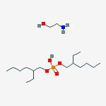 Bis(2-ethylhexyl) hydrogen phosphate, compound with 2-aminoethanol(1:1) molecular structure