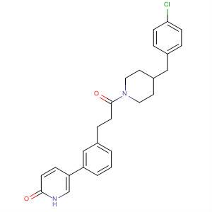 2(1H)-Pyridinone,5-[3-[3-[4-[(4-chlorophenyl)methyl]-1-piperidinyl]-3-oxopropyl]phenyl]- molecular structure