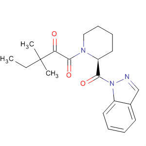 1,2-Pentanedione,1-[(2S)-2-(1H-indazol-1-ylcarbonyl)-1-piperidinyl]-3,3-dimethyl- molecular structure