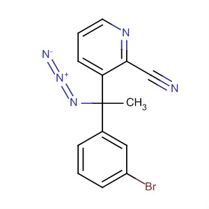 2-Pyridinecarbonitrile, 3-[1-azido-1-(3-bromophenyl)ethyl]- molecular structure