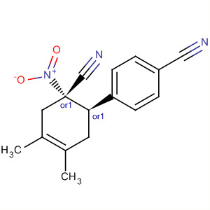 Benzonitrile,4-[(1R,6S)-6-cyano-3,4-dimethyl-6-nitro-3-cyclohexen-1-yl]-, rel-