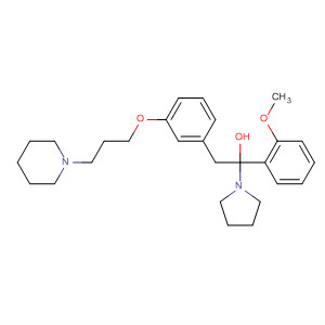 1-Pyrrolidineethanol,a-(2-methoxyphenyl)-2-[3-[3-(1-piperidinyl)propoxy]phenyl]- molecular structure