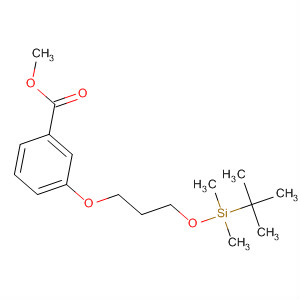 Benzoic acid, 3-[3-[[(1,1-dimethylethyl)dimethylsilyl]oxy]propoxy]-,methyl ester molecular structure