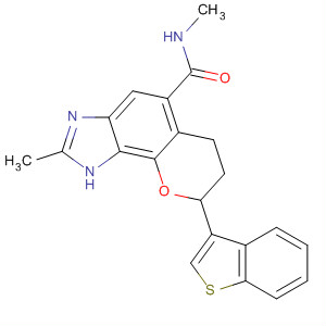 Pyrano[2,3-e]benzimidazole-5-carboxamide,8-benzo[b]thien-3-yl-1,6,7,8-tetrahydro-N,2-dimethyl-, (8S)- molecular structure
