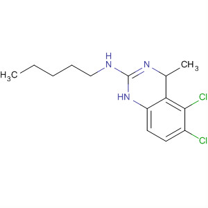 2-Quinazolinamine, 5,6-dichloro-1,4-dihydro-4-methyl-N-pentyl- molecular structure