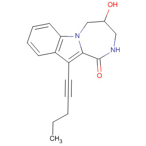 1H-[1,4]Diazepino[1,2-a]indol-1-one,2,3,4,5-tetrahydro-4-hydroxy-11-(1-pentyn-1-yl)- molecular structure