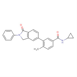 Benzamide,N-cyclopropyl-3-(2,3-dihydro-1-oxo-2-phenyl-1H-isoindol-5-yl)-4-methyl- molecular structure
