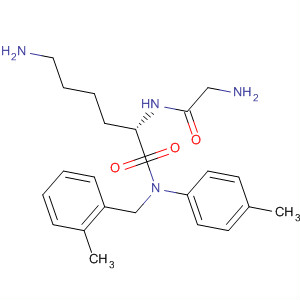 L-Lysinamide, N-[(2-methylphenyl)methyl]glycyl-N-(4-methylphenyl)- molecular structure