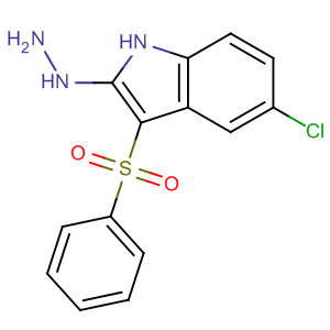 1H-Indole, 5-chloro-2-hydrazinyl-3-(phenylsulfonyl)- molecular structure