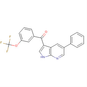 Methanone,(5-phenyl-1H-pyrrolo[2,3-b]pyridin-3-yl)[3-(trifluoromethoxy)phenyl]- molecular structure