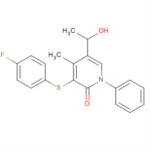 2(1H)-Pyridinone,3-[(4-fluorophenyl)thio]-5-(1-hydroxyethyl)-4-methyl-1-phenyl-