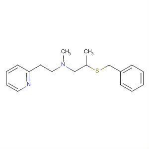 2-Pyridineethanamine, N-methyl-N-[2-[(phenylmethyl)thio]propyl]- molecular structure