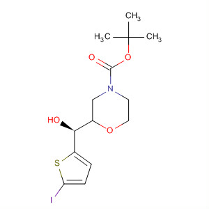 4-Morpholinecarboxylic acid, 2-[(S)-hydroxy(5-iodo-2-thienyl)methyl]-,1,1-dimethylethyl ester, (2S)-