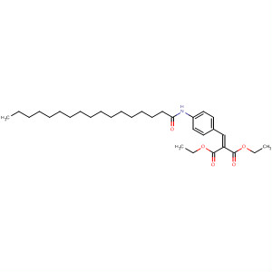 Propanedioic acid, 2-[[4-[(1-oxoheptadecyl)amino]phenyl]methylene]-,1,3-diethyl ester molecular structure