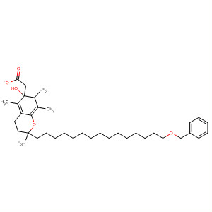 2H-1-Benzopyran-6-ol,3,4-dihydro-2,5,7,8-tetramethyl-2-[15-(phenylmethoxy)pentadecyl]-,6-acetate molecular structure