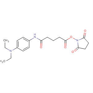 Pentanoic acid, 5-[[4-(diethylamino)phenyl]amino]-5-oxo-,2,5-dioxo-1-pyrrolidinyl ester molecular structure