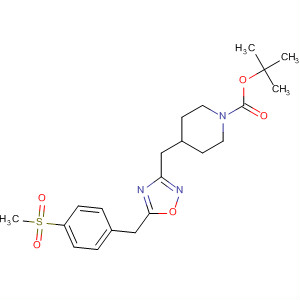 1-Piperidinecarboxylic acid,4-[[5-[[4-(methylsulfonyl)phenyl]methyl]-1,2,4-oxadiazol-3-yl]methyl]-,1,1-dimethylethyl ester molecular structure