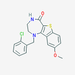 1-(2-chlorobenzyl)-9-methoxy-1,2,3,4-tetrahydro-5H-[1]benzothieno[3,2-e][1,4]diazepin-5-one molecular structure