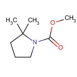 1-Pyrrolidinecarboxylic acid, 2,2-dimethyl-, methyl ester molecular structure