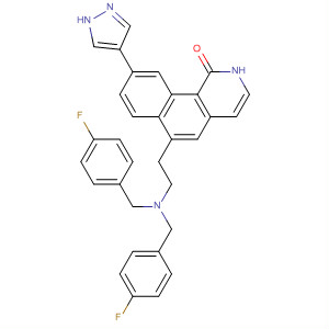 Benz[h]isoquinolin-1(2H)-one,6-[2-[bis[(4-fluorophenyl)methyl]amino]ethyl]-9-(1H-pyrazol-4-yl)-