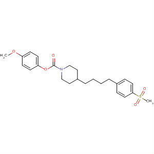 1-Piperidinecarboxylic acid, 4-[4-[4-(methylsulfonyl)phenyl]butyl]-,4-methoxyphenyl ester molecular structure