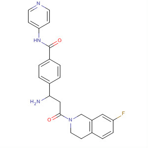 Benzamide,4-[1-amino-3-(7-fluoro-3,4-dihydro-2(1H)-isoquinolinyl)-3-oxopropyl]-N-4-pyridinyl- molecular structure