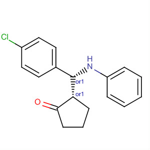 Cyclopentanone, 2-[(R)-(4-chlorophenyl)(phenylamino)methyl]-,(2S)-rel- molecular structure