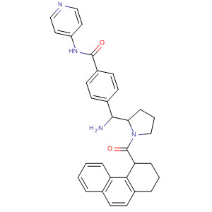 Benzamide,4-[amino[1-[(1,2,3,4-tetrahydro-4-phenanthrenyl)carbonyl]-2-pyrrolidinyl]methyl]-N-4-pyridinyl- molecular structure