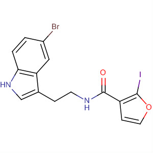 3-Furancarboxamide, N-[2-(5-bromo-1H-indol-3-yl)ethyl]-2-iodo- molecular structure