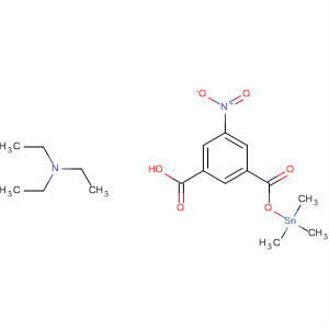 1,3-Benzenedicarboxylic acid, 5-nitro-, 1-(trimethylstannyl) ester,compd. with N,N-diethylethanamine (1:1) molecular structure