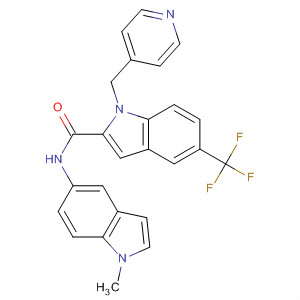 1H-Indole-2-carboxamide,N-(1-methyl-1H-indol-5-yl)-1-(4-pyridinylmethyl)-5-(trifluoromethyl)- molecular structure