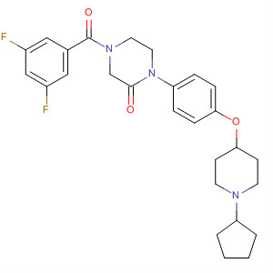 2-Piperazinone,1-[4-[(1-cyclopentyl-4-piperidinyl)oxy]phenyl]-4-(3,5-difluorobenzoyl)-