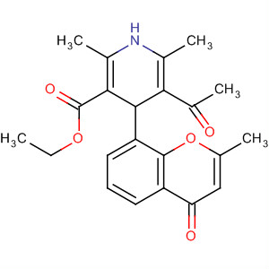 3-Pyridinecarboxylic acid,5-acetyl-1,4-dihydro-2,6-dimethyl-4-(2-methyl-4-oxo-4H-1-benzopyran-8-yl)-, ethyl ester molecular structure