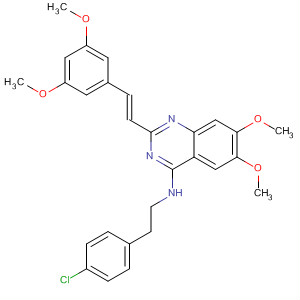 4-Quinazolinamine,N-[2-(4-chlorophenyl)ethyl]-2-[(1E)-2-(3,5-dimethoxyphenyl)ethenyl]-6,7-dimethoxy- molecular structure
